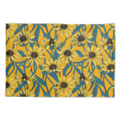 Geel Rudbekia op geel Kussensloop (Achterkant-Links)