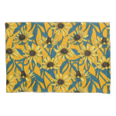 Geel Rudbekia op geel Kussensloop (Voorkant-Links)