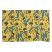 Geel Rudbekia op geel Kussensloop (Voorkant-Rechts)