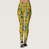 Geel Rudbekia op geel Leggings (Achterkant)
