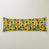 Geel Rudbekia op geel Lichaamskussen (Voorkant)