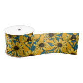 Geel Rudbekia op geel Satijnen Lint (Spoel)