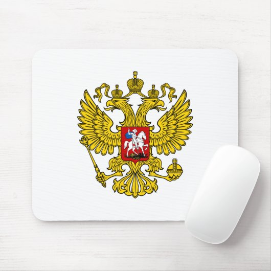 Geel Russisch keizerlijk dubbelhars Muismat (Met muis)