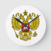 Geel Russisch keizerlijk dubbelhars Ronde Klok (Voorkant)