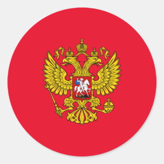 Geel Russisch keizerlijk dubbelhars Ronde Sticker