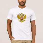 Geel Russisch keizerlijk dubbelhars T-shirt (Voorkant)