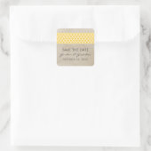 Geel Rustic Quatrefoil Sparen de Stickers van de D (Tas)