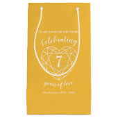 Geel saffier Jubileum 7 jaar cadeau voor vrouw Klein Cadeauzakje (Voorkant)