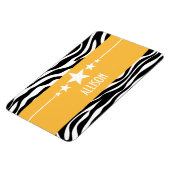 Geel Sassy Star Zebra Premium Magnet Magneet (Linkerzijde)