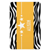 Geel Sassy Star Zebra Premium Magnet Magneet (Verticaal)