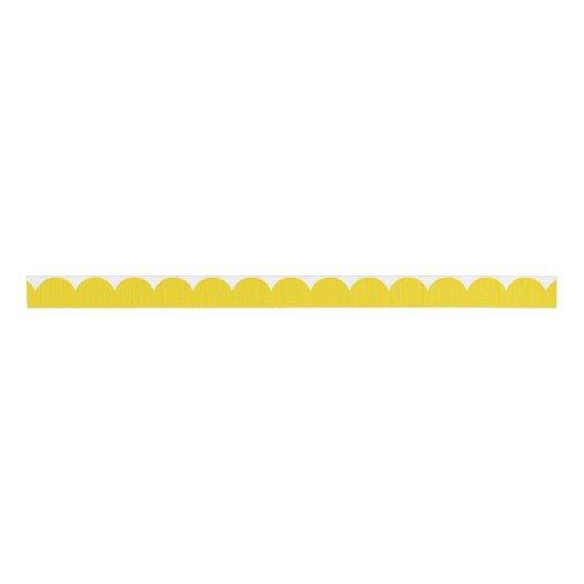 Geel Scallop Ribbon Grosgrain Lint (Voorkant)