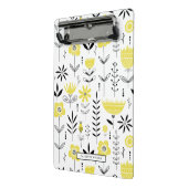 Geel Scandinavisch Bloempatroon Mini Klembord (Angled2)