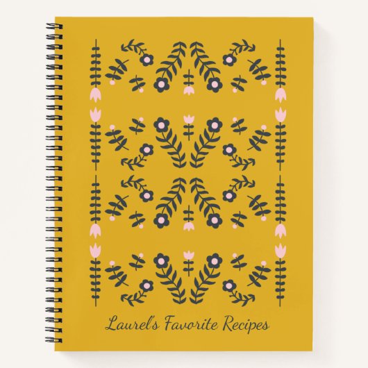 Geel Scandinavisch ventiel - persoonlijk recept Notitieboek (Voorkant)