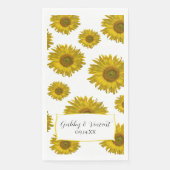 Geel Scattered Sunflower Weddenschap Servet (Voorkant)
