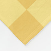 Geel Schaakbord Patroon Fleece Deken (Hoek)