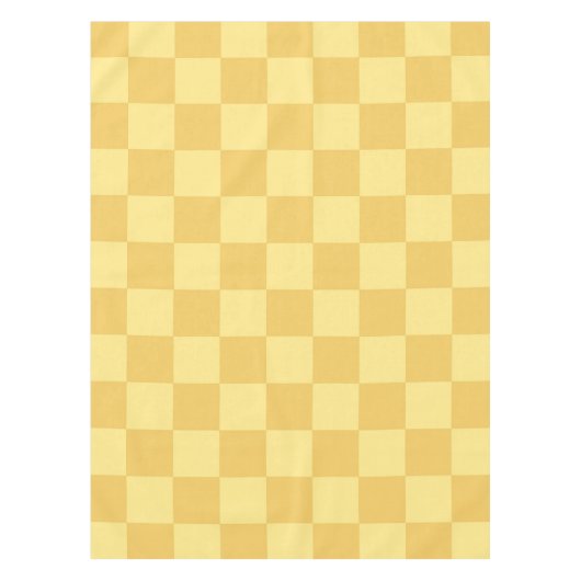 Geel Schaakbord Patroon Tafelkleed (Voorkant)