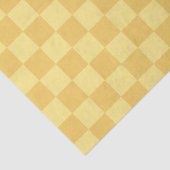 Geel Schaakbord Patroon Tissuepapier (Detail)