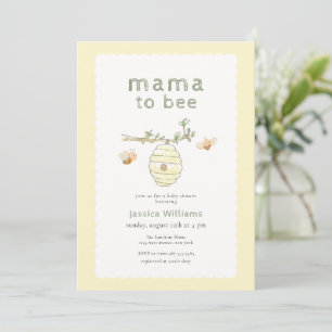 Geel Schattig Mama Om Bij Te Zijn  Hommel Baby Sho Kaart