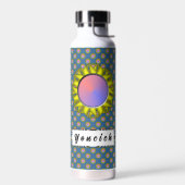 Geel schijflint door Kenneth Yoncich Waterfles (Links)