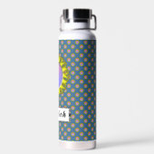 Geel schijflint door Kenneth Yoncich Waterfles (Achterkant)