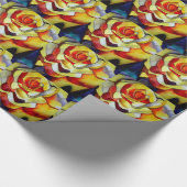 Geel schilderij van Freesia waterverf Cadeaupapier (Hoek)