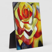 Geel schilderij van Freesia waterverf Fotoplaat (Zijkant)