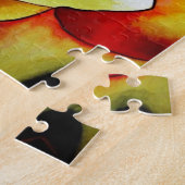 Geel schilderij van Freesia waterverf Legpuzzel (Zijkant)