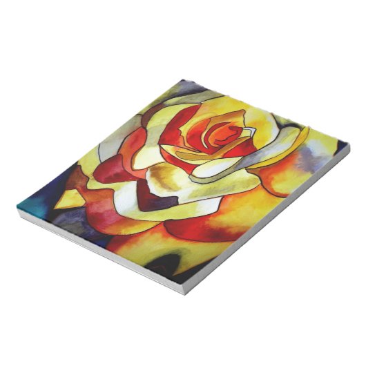 Geel schilderij van Freesia waterverf Notitieblok (Linkerzijde)