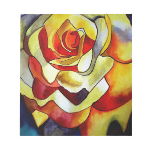 Geel schilderij van Freesia waterverf Notitieblok