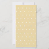 Geel schoeisel Loof Foto Baby Geboorteaankondiging Bedankkaart (Achterkant)