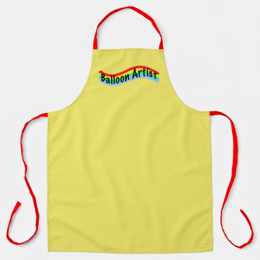 Geel Schort "ballonartiest" (Voorkant)