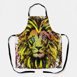 Geel Schort van de Lion Head - Lion Face Schort