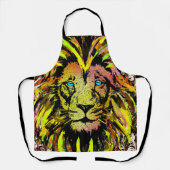 Geel Schort van de Lion Head - Lion Face Schort (Voorkant)