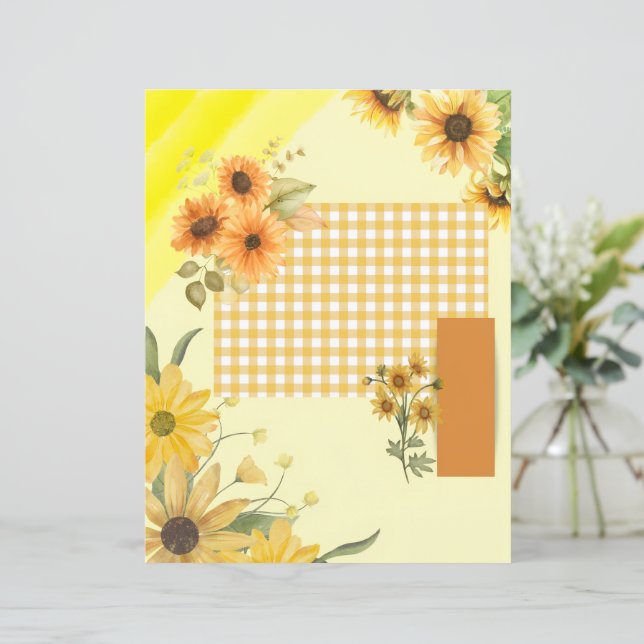 Geel scrapbookpapier (Staand voorkant)