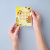 Geel scrapbookpapier flyer (Hand)