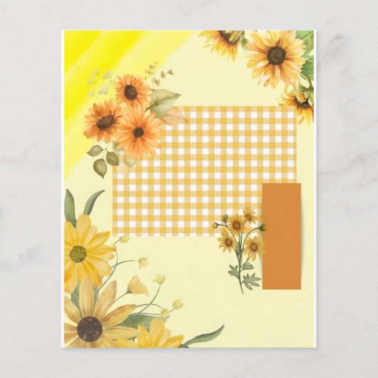 Geel scrapbookpapier flyer (Voorkant)