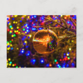 Geel sierblok, kleurrijke lichten briefkaart (Voorkant)