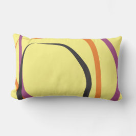 Geel Sierkussen met Paarse & Tangerine accenten Kussen