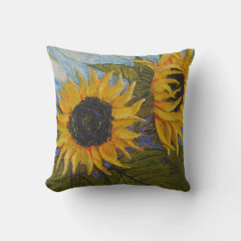 Geel Sierkussen zonnebloemen