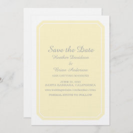 Geel Simply Elegant Save the Date Uitnodiging