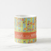  Geel Sinaasappel Azure Ribbons Stripes Mok (Center)