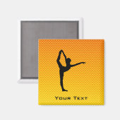 Geel Sinaasappel Ballet Magneet (Voorkant / Achterkant)