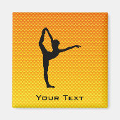 Geel Sinaasappel Ballet Magneet (Voorkant)