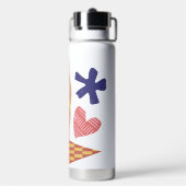 Geel Sinaasappel Blauw Zakelijk Waterfles (Achterkant)