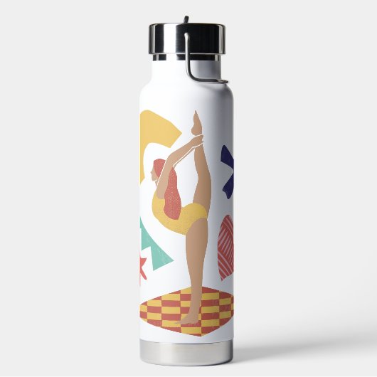 Geel Sinaasappel Blauw Zakelijk Waterfles (Links)