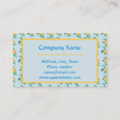 geel Sinaasappel bloembloem Visitekaartje (Achterkant)