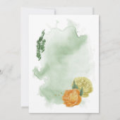 Geel & sinaasappel Bloemen Groen Geometrisch Bruil Kaart (Achterkant)