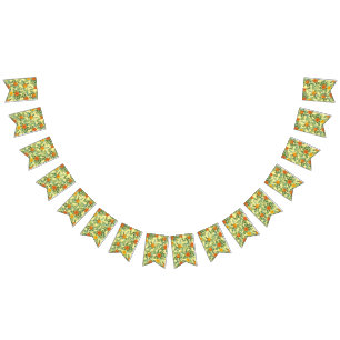 Geel Sinaasappel bruiloft Vlaggetjes