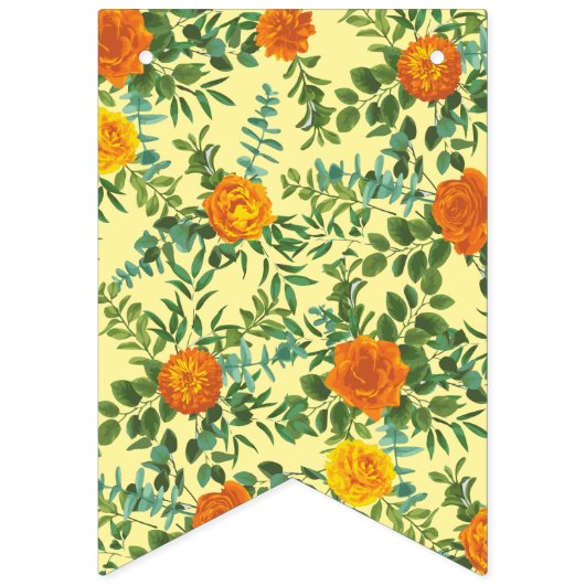 Geel Sinaasappel bruiloft Vlaggetjes (Eerste vlag)