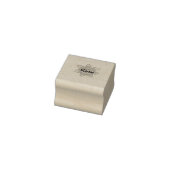 Geel sinaasappel bruine zonnebloem voeg naam tekst rubberstempel (Stempel)